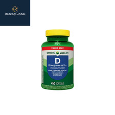 Spring Valley Vitamin D3 1000 IU Softgels, 450 Count