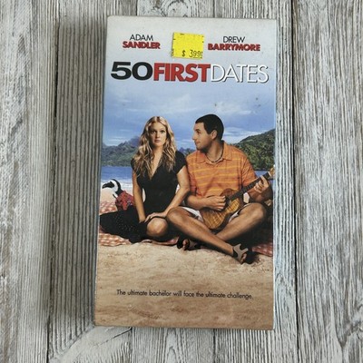 50 First Dates VHS Tape Adam Sandler Drew Barrymore Peter Segal 2004 Romantic