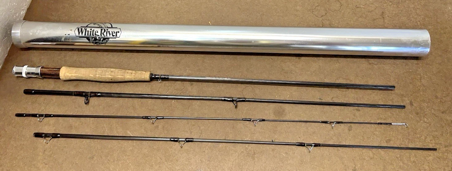 Vintage White River Classic 4 Piece WR8664 6WT 8’6” Fly Rod w/ Aluminum Case