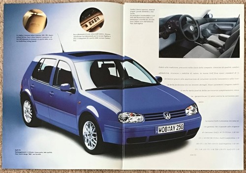 VOLKSWAGEN GOLF Car Sales Brochure Mar 1998 #219-054-51 ITALIAN TEXT TDI GTI - Picture 2 of 2