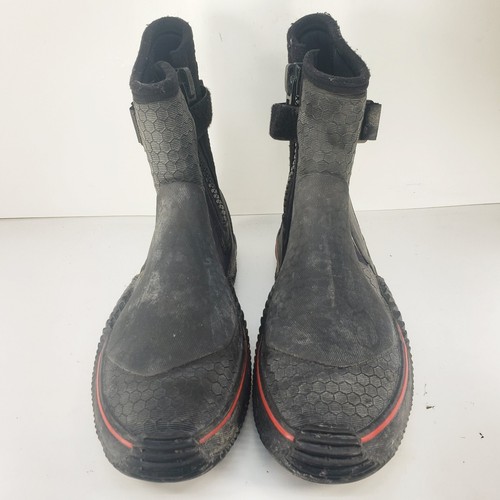 Gill Dinghy Sailing Boots Black Red Neoprene Side Zip Men SZ 9 Wading Boots - Picture 2 of 22