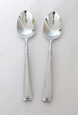 2 Oneida 18/10 Stainless COUPLET Serving Spoons