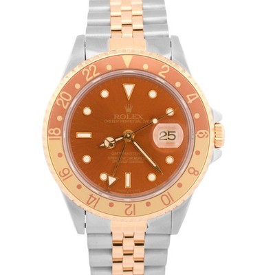 1991 Rolex GMT-Master II ROOT BEER Brown Two-Tone 18K Steel JUBILEE 40mm 16713