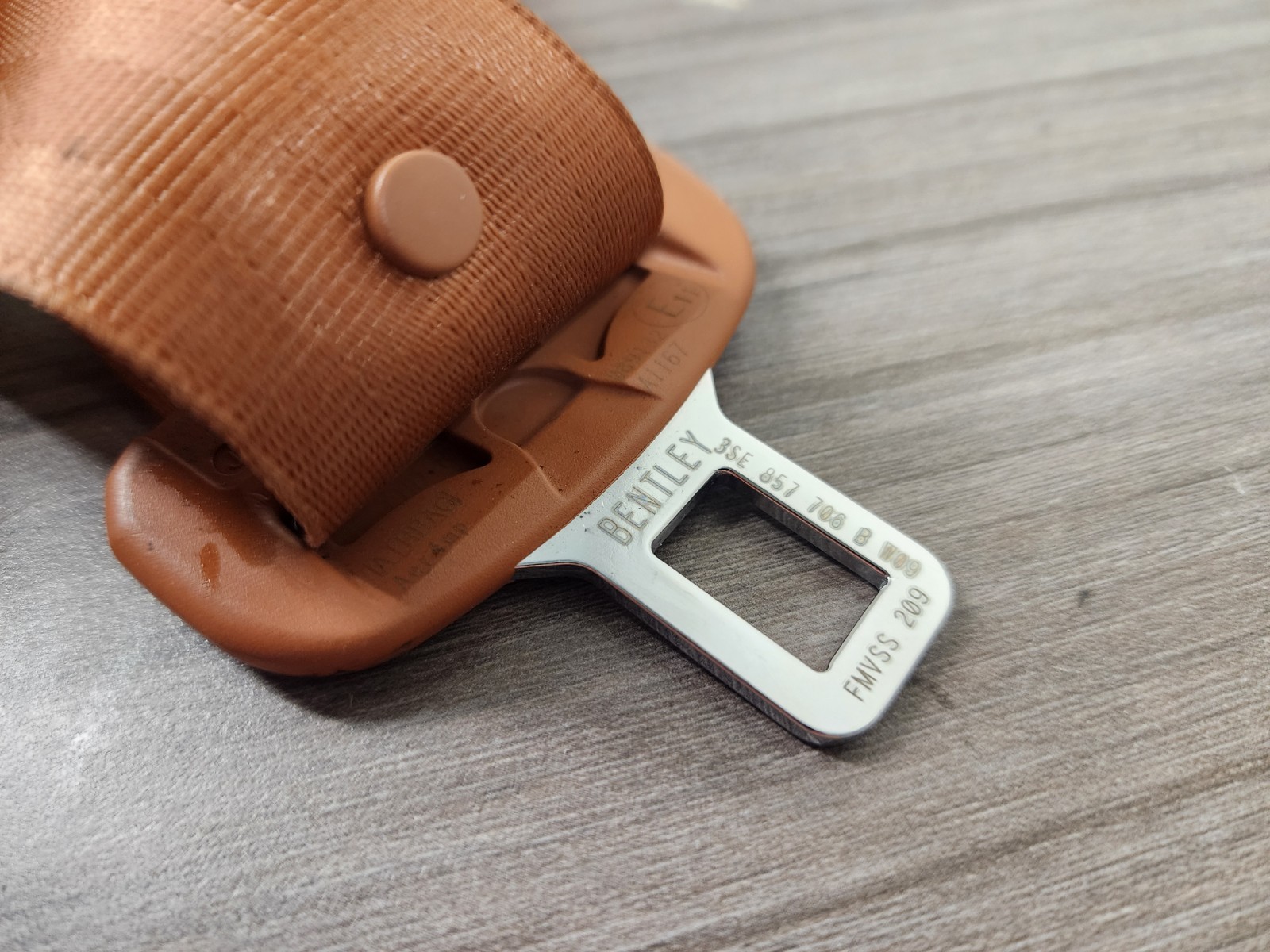 2019 Bentley Continental GT III Seat Belt Pretensioner Assembly Maple Brown