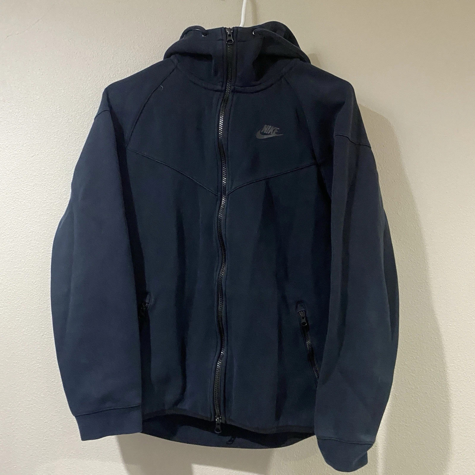 Nike Tech Men's M Regular Full-Zip Fleece Hoodie Black Long Sleeve