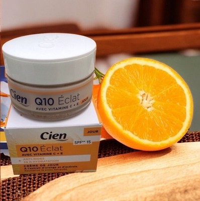 CIEN Q10 ECLAT SPF**15 ANTI-FALTEN TAGESCREME MIT VITAMIN + E 50 ML