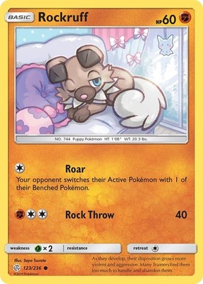 Rockruff - 123/236 - NM SM - Cosmic Eclipse (SM12)