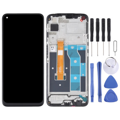 LCD Display Screen Touch Digitizer Full Assembly Frame For OPPO Realme 6 RMX2001