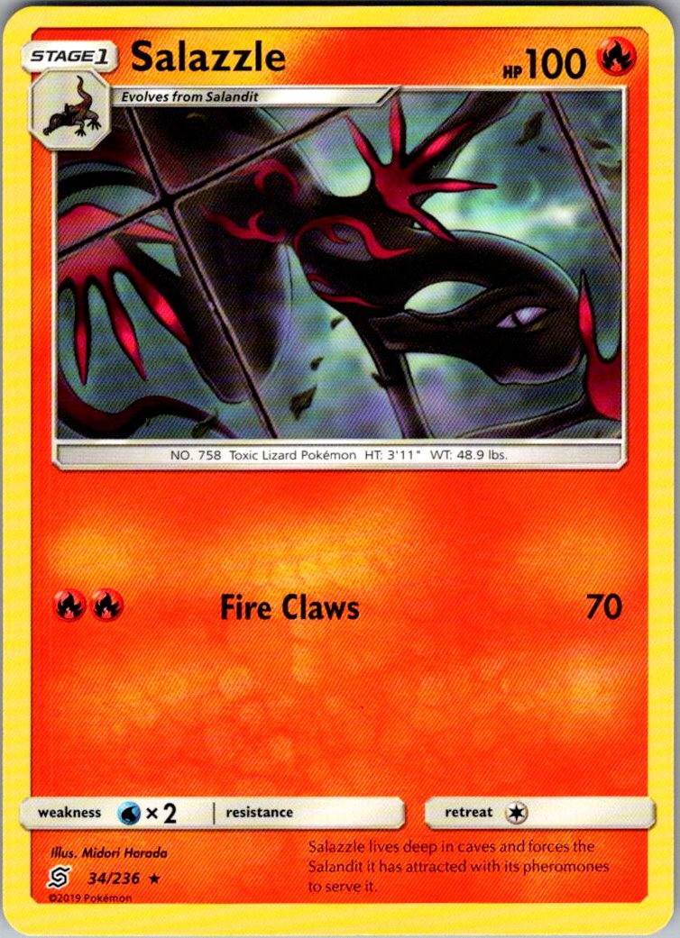 Salazzle Unified Minds 34/236 Rare Pokemon Near Mint
