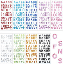 9 Sheets Rhinestone Letter Stickers, Self-Adhesive Glitter Letter Stickers, Mult