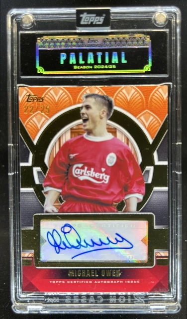 2024-25 Topps Palatial Liverpool FC Michael Owen Orange Auto Autograph #22/25