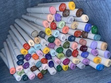 Lot of 89 Copic Double Ended Sketch Art Markers Assorted Colors Twin Tip NEW