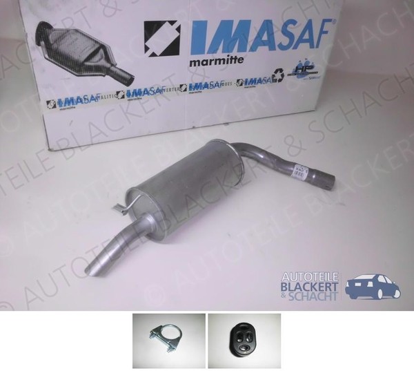 Imasaf Esd Auspuff Endtopf FüR Ford Sierra 1.6 + 1.8 + 2.0 I 1987-1993 + ZubehöR-image