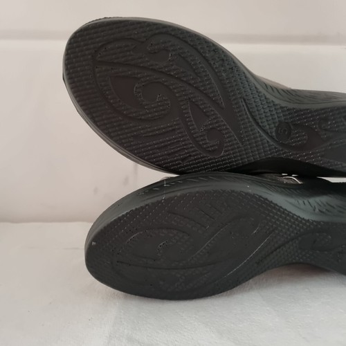 SANDALIAS MULAS MUJER COJÍN-WALK TALLA UK 5 Plateado Metálico Zapatos - Imagen 8 de 14