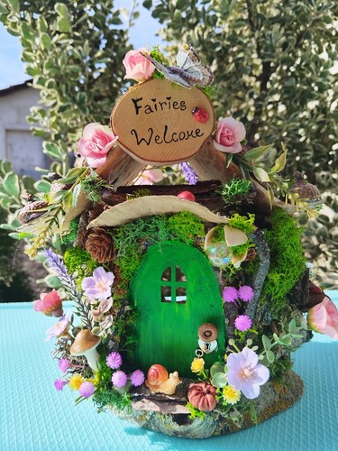 OOAK FAIRY COTTAGE, Fairy house, Fairy Garden cottage, Fairy garden house, gift - Picture 3 of 12