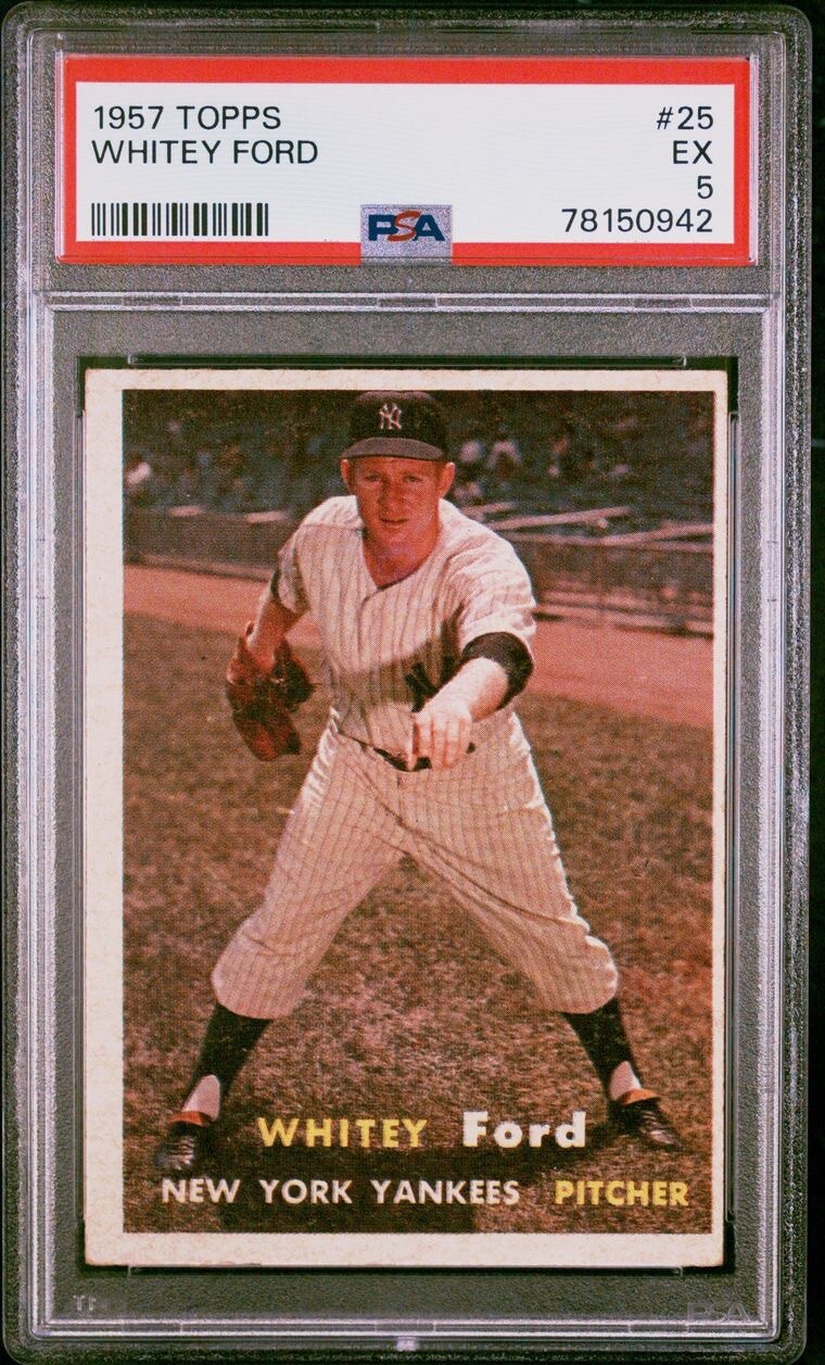 1957 Topps Whitey Ford PSA 5 #25 New York Yankees
