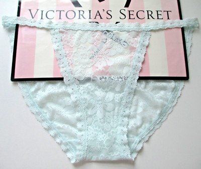 VICTORIA'S SECRET PINK Wink String Bikini Panty S M L XL Blue NWT Lace VS