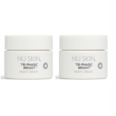 2 bottles of Nu Skin NuSkin Tri-Phasic Bright Night Cream # 14