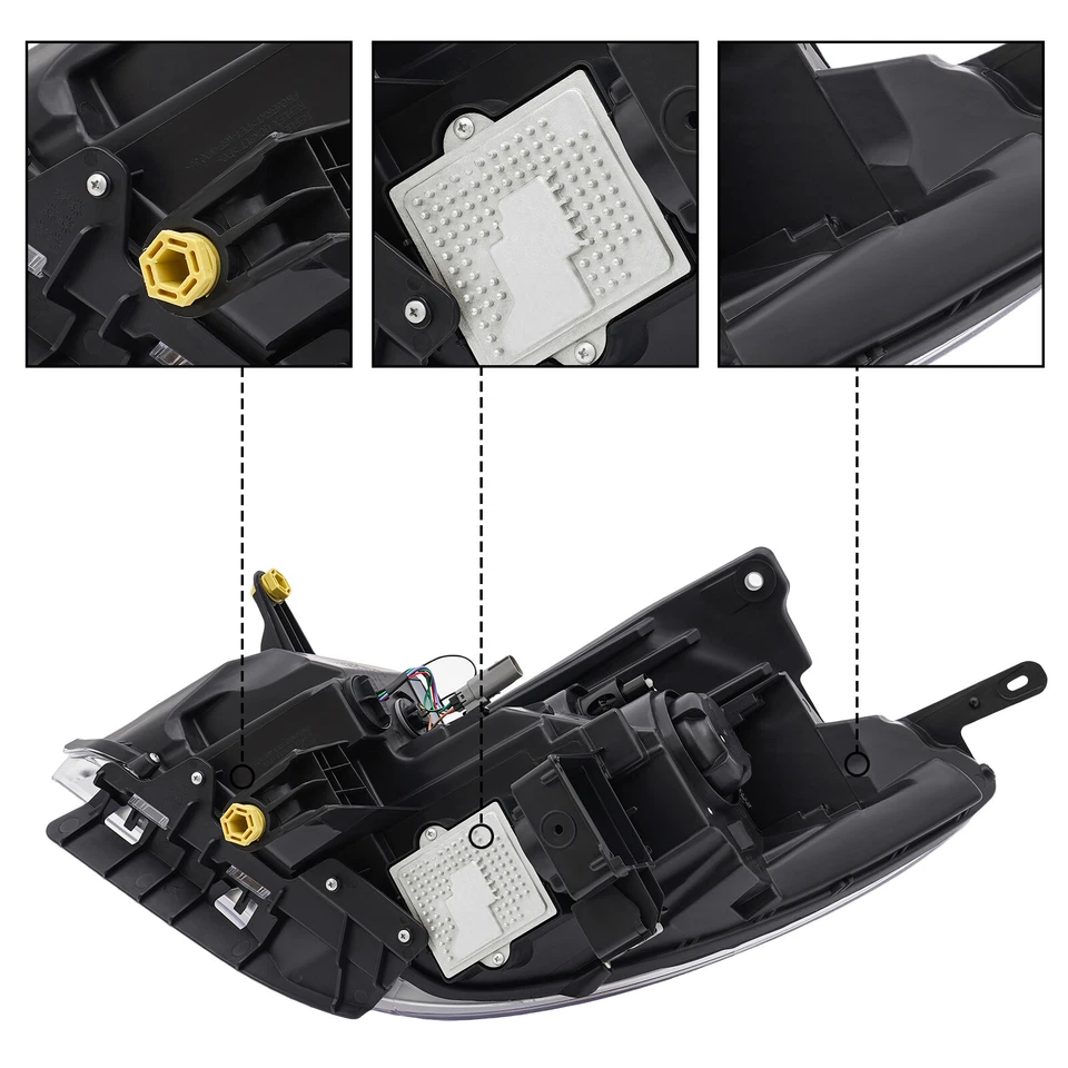 Headlight For 2013-2017 Buick Enclave Hid/xenon Headlamp W/ Led Drl Right Side - Imagem 3 de 4