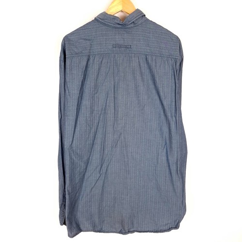 CAMEL ACTIVE Men's Shirt Size XXL (2XL) Regular Fit Blue Cotton Geometric Spread - Picture 2 of 9