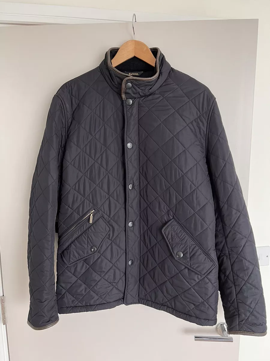 Barbour powell shop quilted jacket black