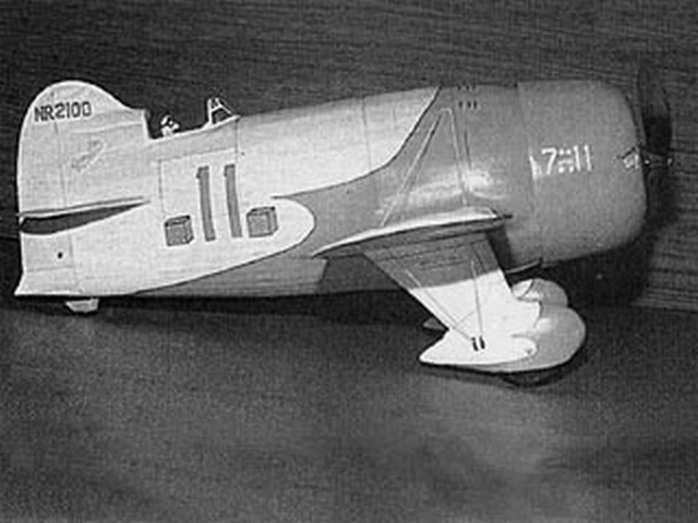 Model Airplane Plans (FF): Gee Bee R-1 Scale 21