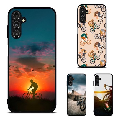 Sunset Sky Scenery Bicycle Rugged Case For Samsung S21 S22 S23 S24 Plus