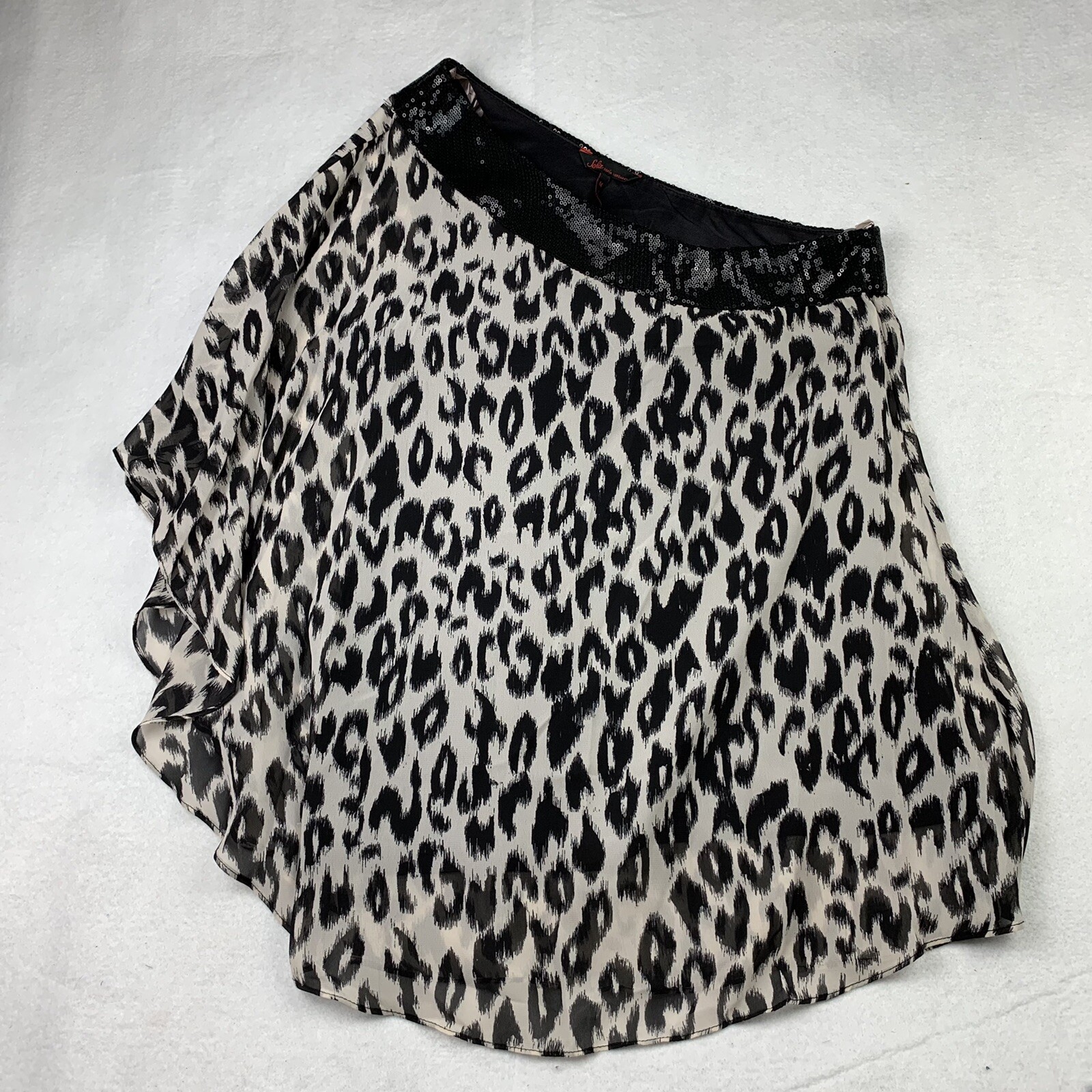 Sofia Vergara One Shoulder Leopard Print Top Sequ… - image 2