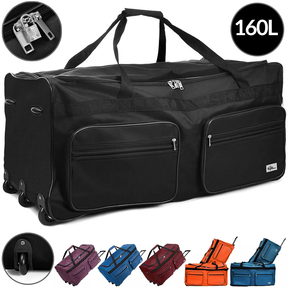 Sac de Voyage XXL Trolley 160L Poignée télescopique 3 Roues