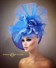 Kentucky Derby Hat Ombre Rose Royal Ascot Blue Bridal Fascinator Royal Ascot Hat