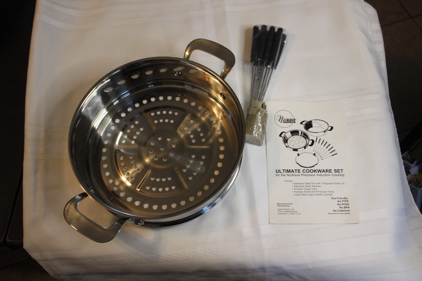 Precision NuWave Induction Cookware set Steamer & Fondue Set Model 31121