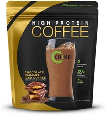 Chike Protein Iced Coffee, Chocolate Caramel, 20g Protein, 14 Servings, Keto
