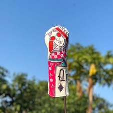 Premium Poker Queen White Fairway Golf Club Headcovers Fairway Cover Head Covers