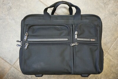 Tumi Alpha Wheeled Deluxe Expandable Brief Luggage Leather