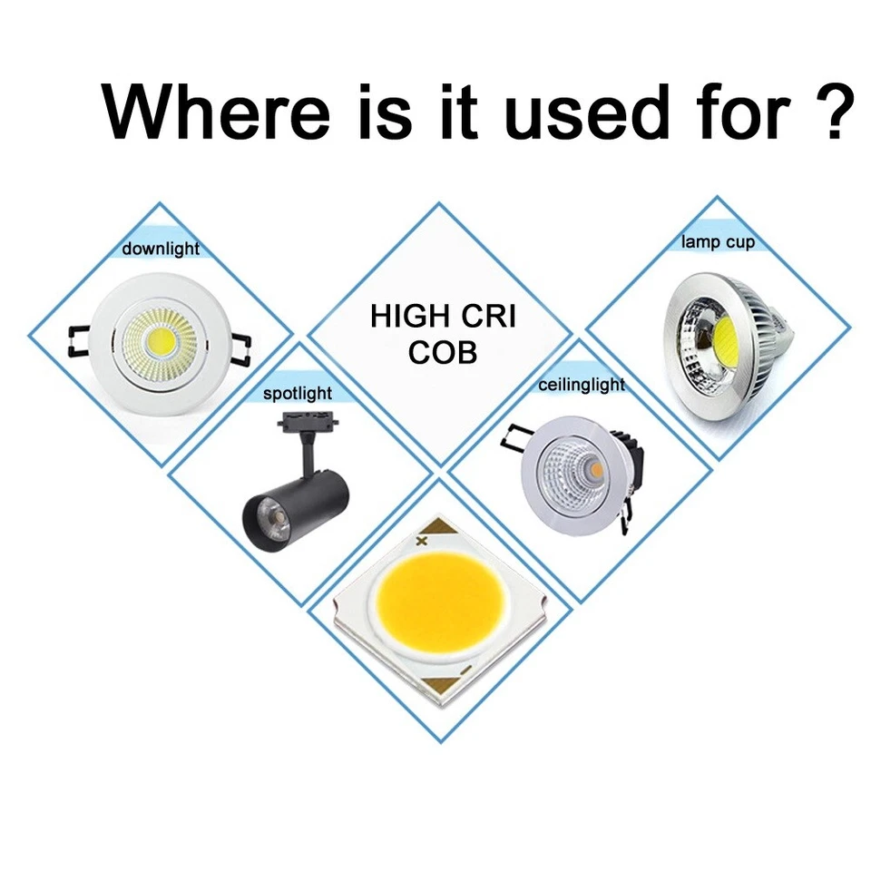 High CRI 95 RA (95-98) High Power COB LED Daylight White 5600K 27-29V 13W 1200lm - Image 3 of 4