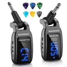 	Wireless Guitar System UHF Wireless Guitar Transmitter Receiver 164Feet Range	