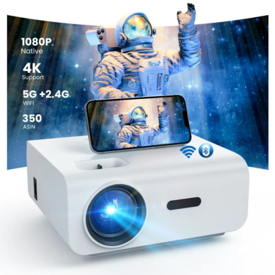 LED projector Groview 100'' Class FHD (1080p) Home Theater Wifi Video Cinema