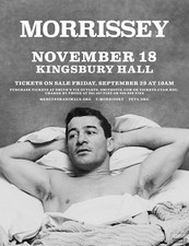 MORRISSEY 2017 SALT LAKE CONCERT TOUR POSTER- Alt / Indie Rock Music, The Smiths