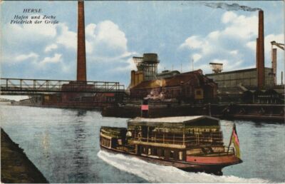 CPA Herne - Hafen ind Zeche - Friedrich der Grosse - Dampfer SCHIFFE (1203542)