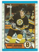 RANDY BURRIDGE 1989-90 TOPPS CARD NM-MT+/NM-MT CONDITION BOSTON BRUINS