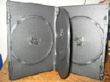 100 NEW HIGH QUALITY 14MM SLIM MULTI 4 QUAD DVD CASES BLACK PSD75 A GRADE