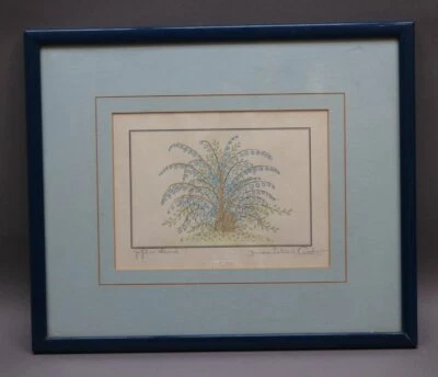 Ivan LACKOVIC Kroatien Batinske 1932 - 2004 Zagreb - Naive Kunst - blaue Pflanze - Bild 1 von 4