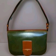 NINA RICCI PARIS Grn/Rust Leather Sliding Adj...