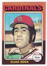 ELIAS SOSA 1975 Topps Mini Baseball # 398 St. Louis Cardinals Ex Plus - NM