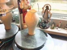 Vintage Belleek Ireland Small Vase Height: 6”.   Brown Stamp DURST COLLECTION