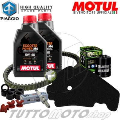 MOTUL - HIFLO - PIAGGIO - BANDO Tagliando PIAGGIO Beverly 300 2014 2015 2016 / Olio Motul Scooter + Kit Completo