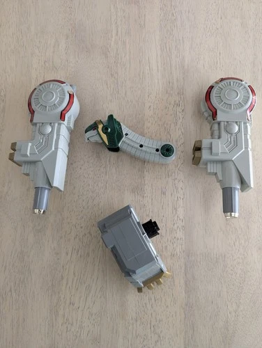Vintage 1994 Power Rangers Tor Shuttlezord Parts Bandai 4 Pieces Lot