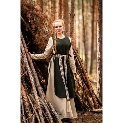 Mittelalter Überkleid Grün ''Magdalena'' Überkleid Wikinger Mittelalterverkleidung