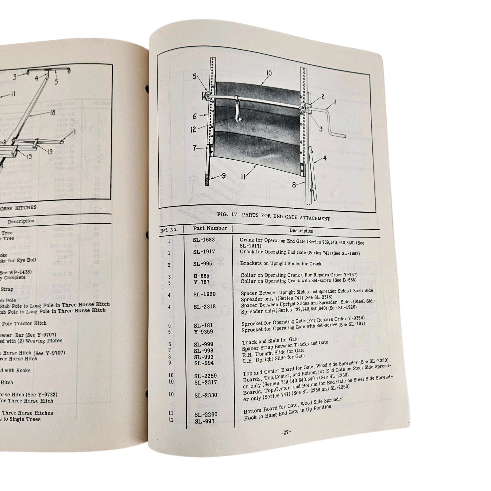 Oliver Parts Book for No. 7 Oliver Superior Spreader Form S3-9-W1-1 Orig Print