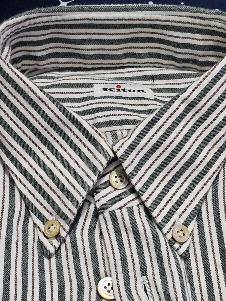 Camicia sartoriale uomo Kiton taglia M - Immagine 4 di 4